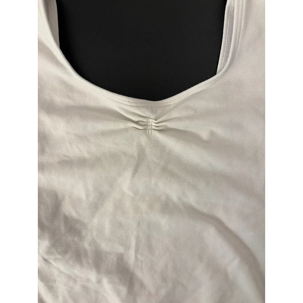 Bloch Leotard Girls S/M 8-10 White Excellent‎ Flutter Sleeve Rhinestone Ballet